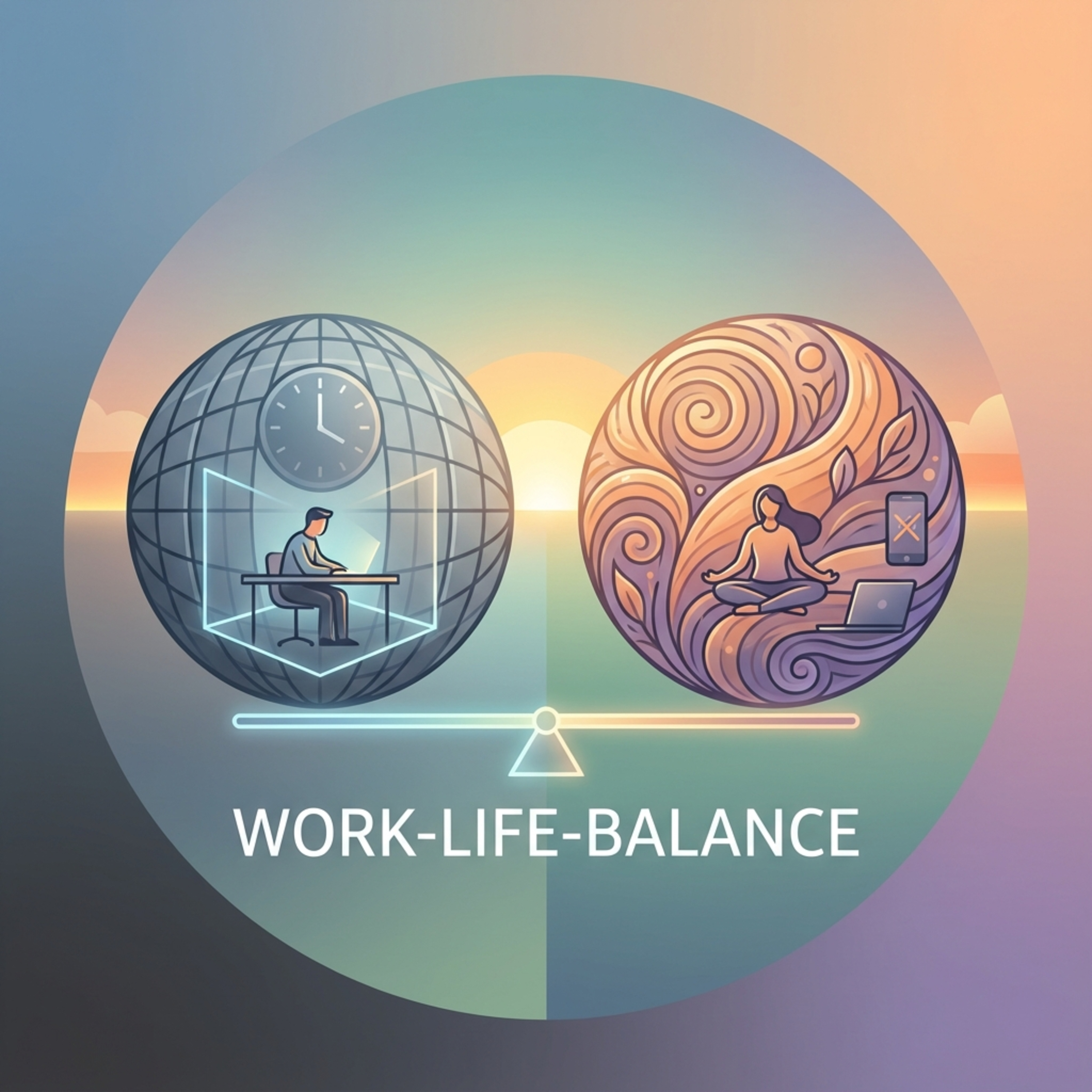 Artwork Die Psychologie der Work-Life-Balance – Arbeit und Privatleben in Einklang bringen