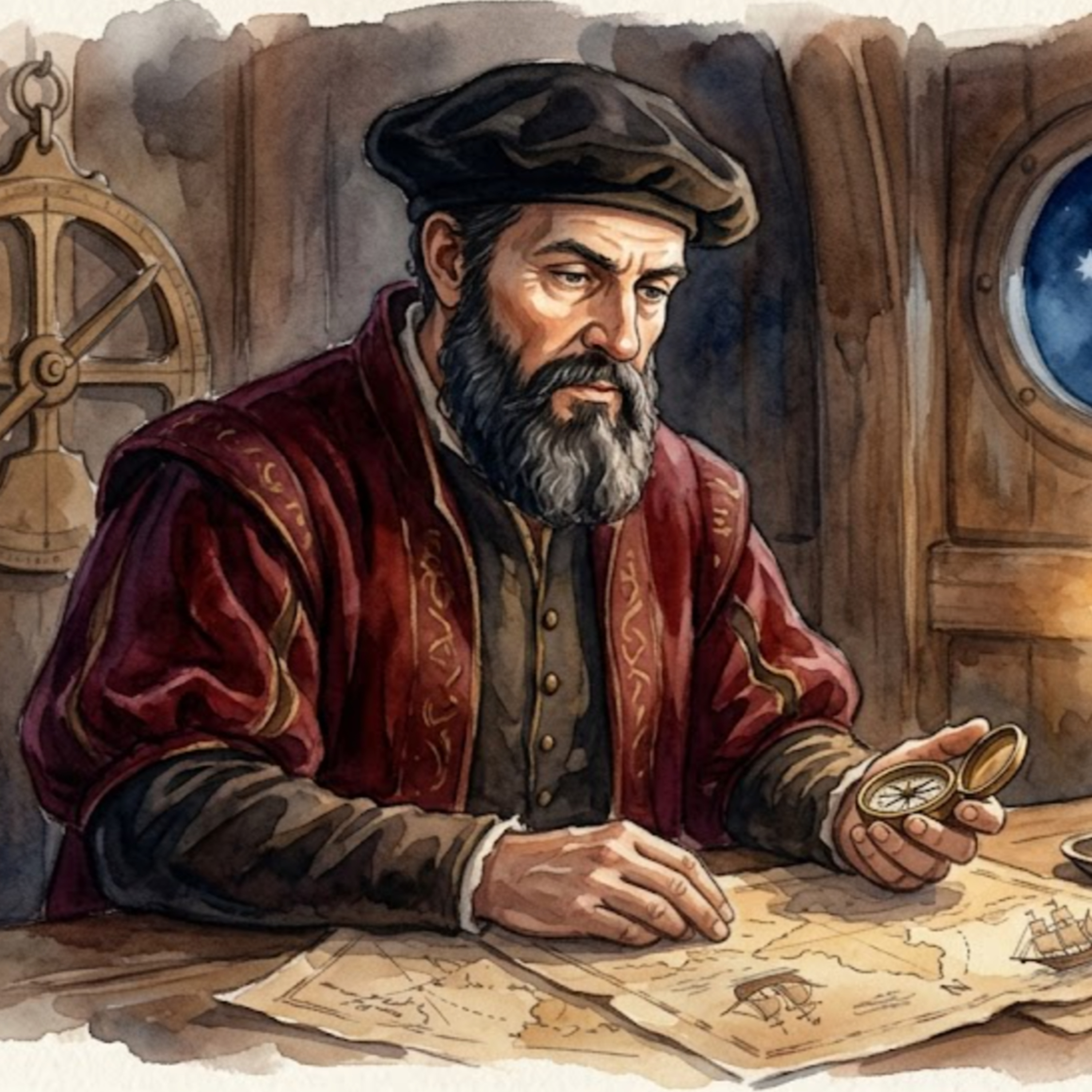 Artwork Ferdinand Magellan – Das Leuchten der Sterne über dem stillen Ozean