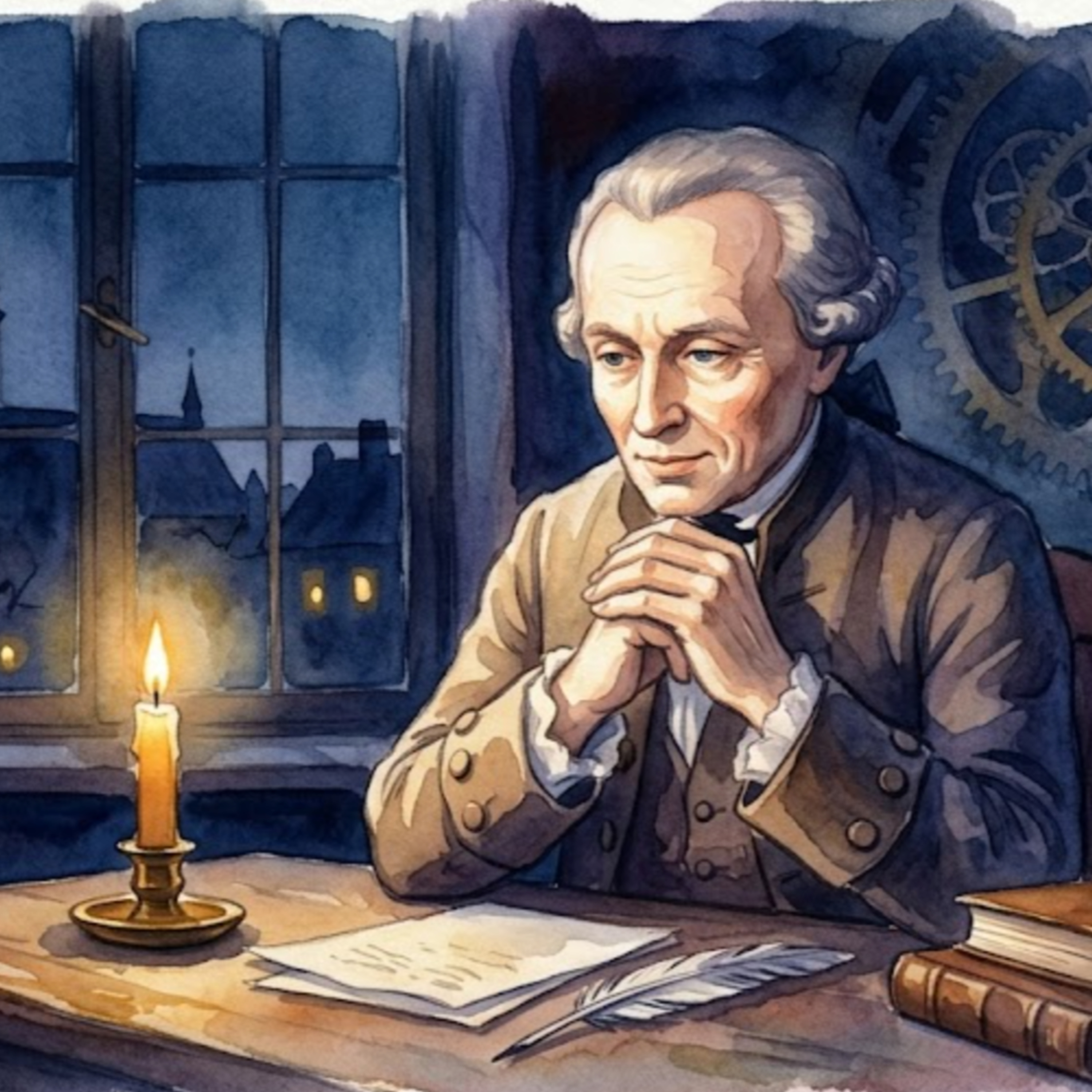 Artwork Immanuel Kant – Der Blick zum Turm in der Abendstille