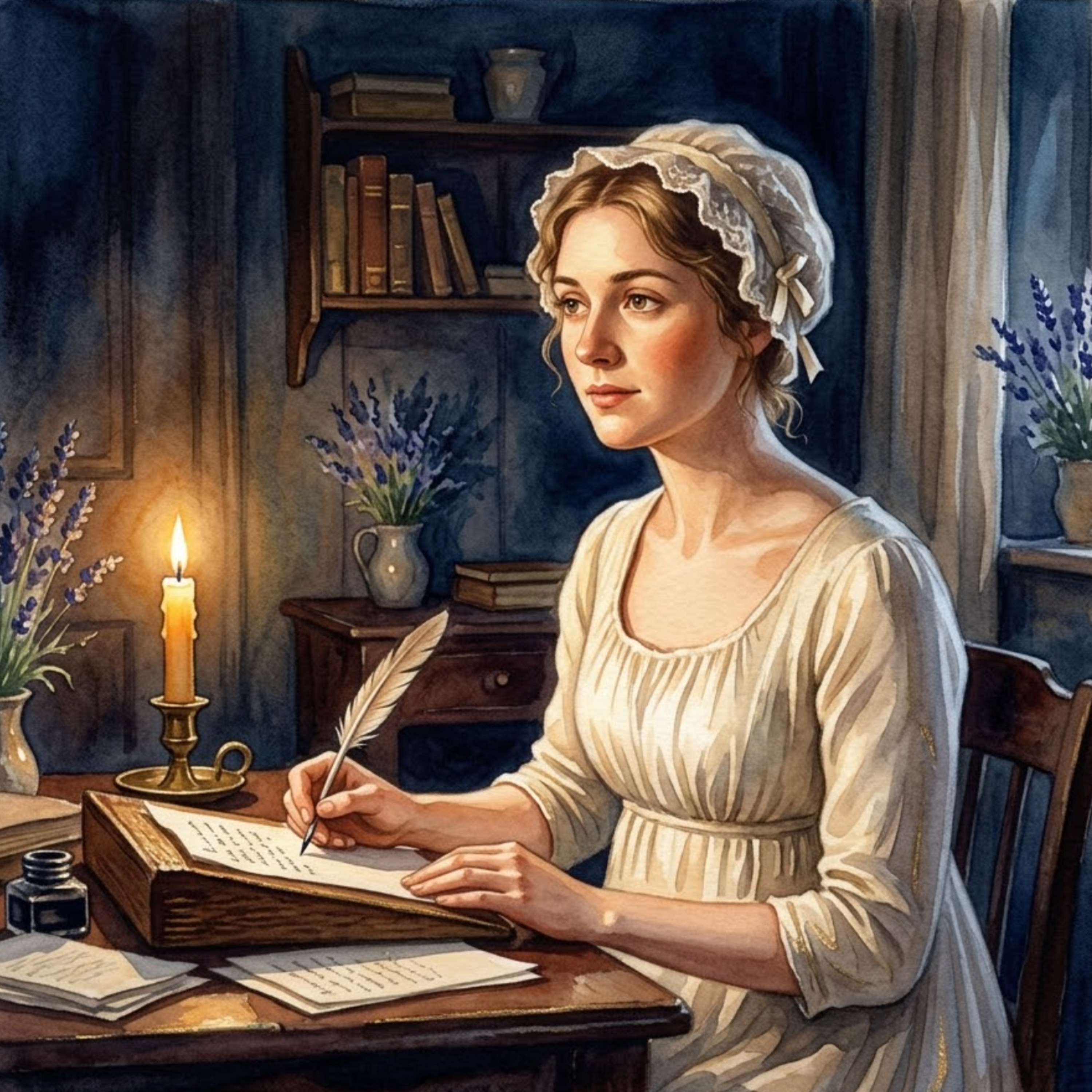 Artwork Jane Austen – Der Klang der Feder im stillen Cottage