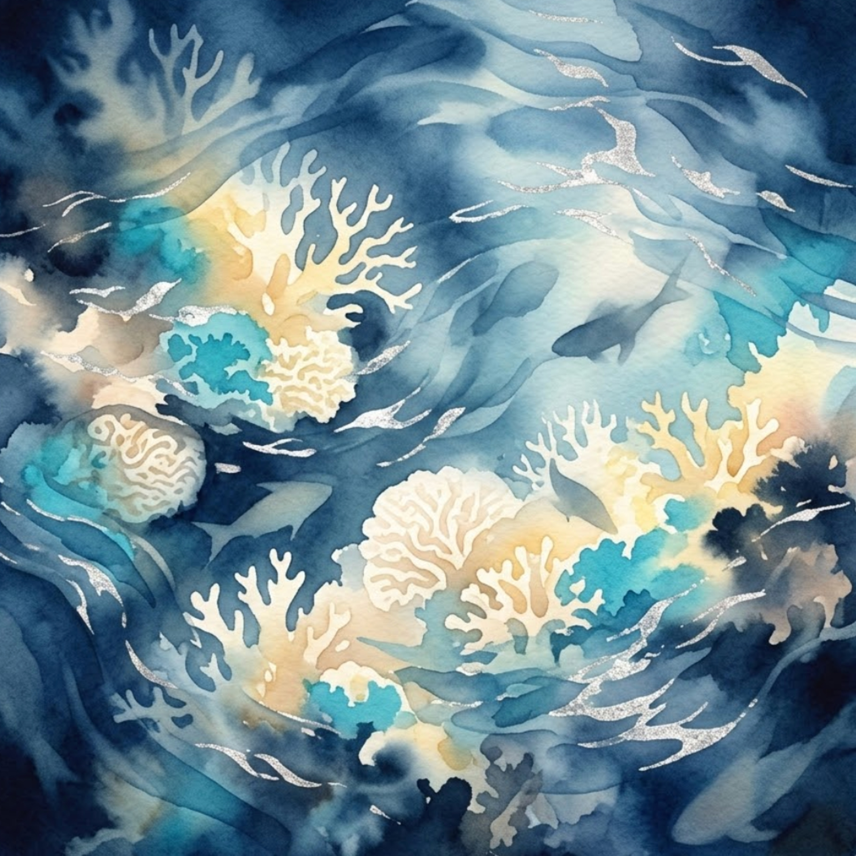 Artwork Malediven – Wasser schlägt unter dem Boden