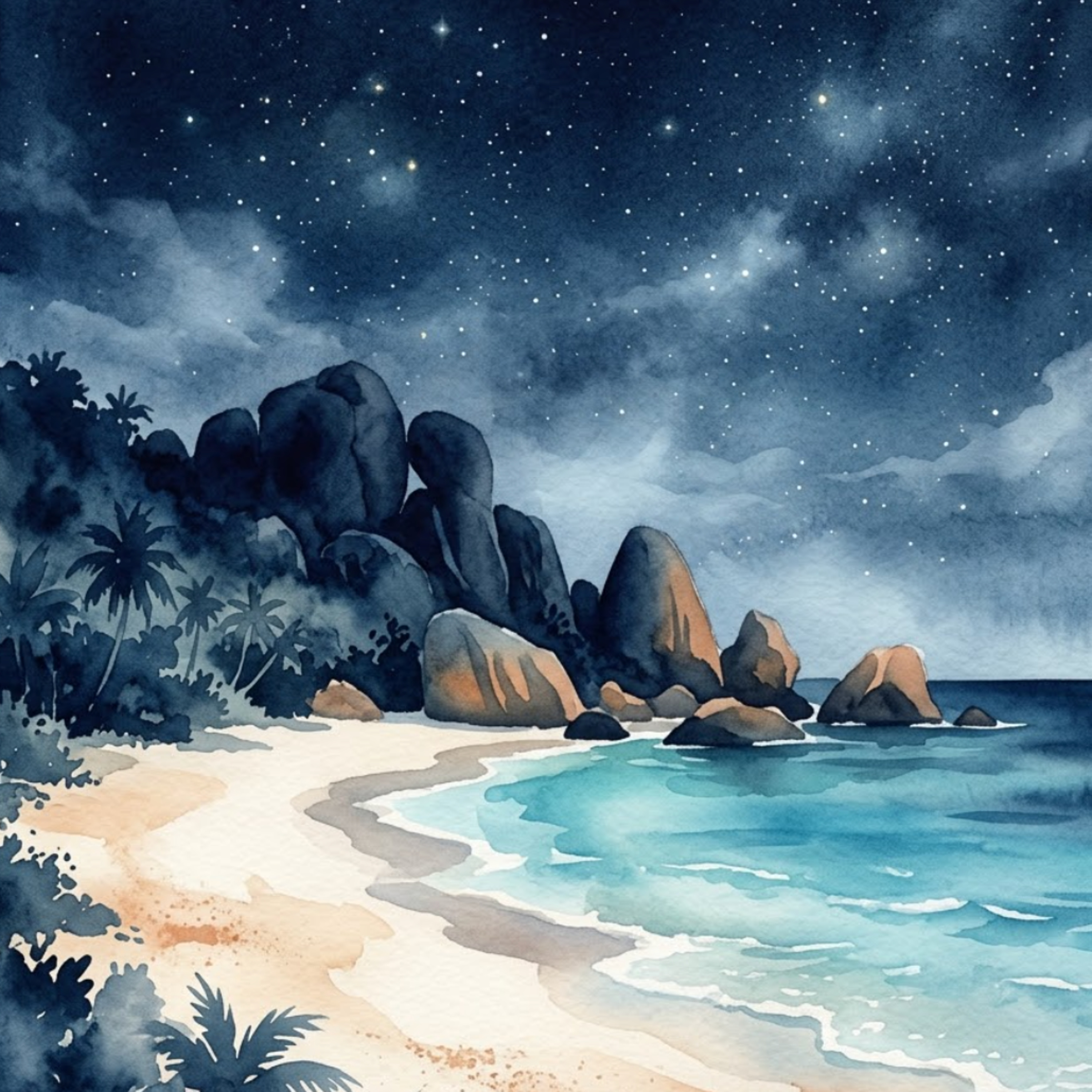 Artwork Seychellen – Wenn die Vanille den Korallensand küsst